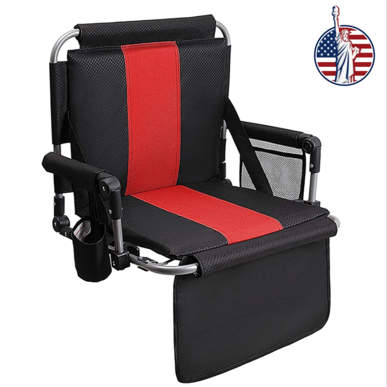 

Portable Folding Stadium Seat Padded Chair for Bleachers with Back& ArmRest United States