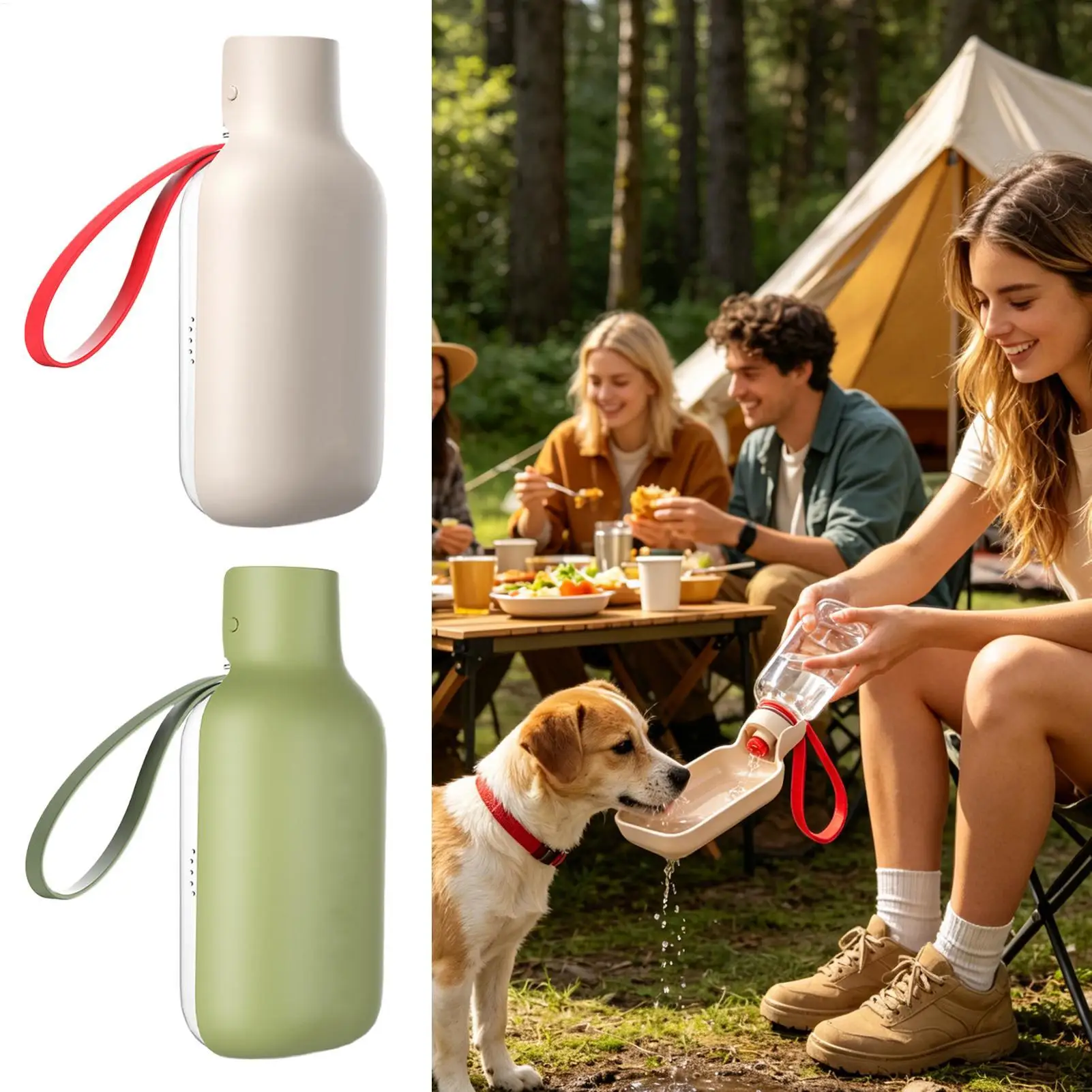 550ML Large Dog Water Bottle Dispenser For Small Big Dogs Portable Travel Pet Drinking Bowls Bulldog Labrador Feeder Supplies - view 2