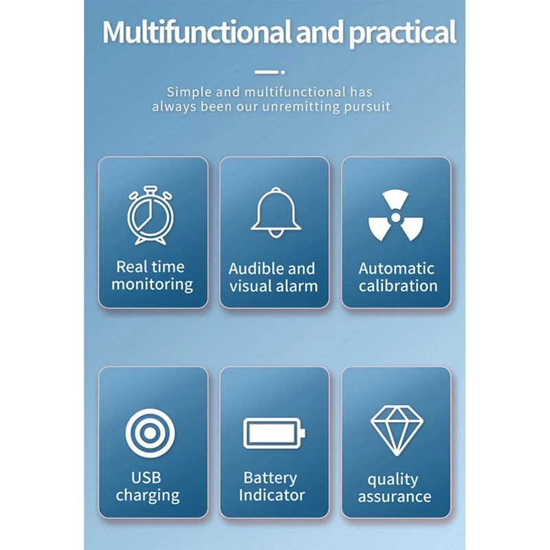 2X 6 в 1 PM2.5 PM10 HCHO TVOC CO CO2 детектор качества воздуха CO CO2 Монитор формальдегида офисный тестер качества воздуха, черный