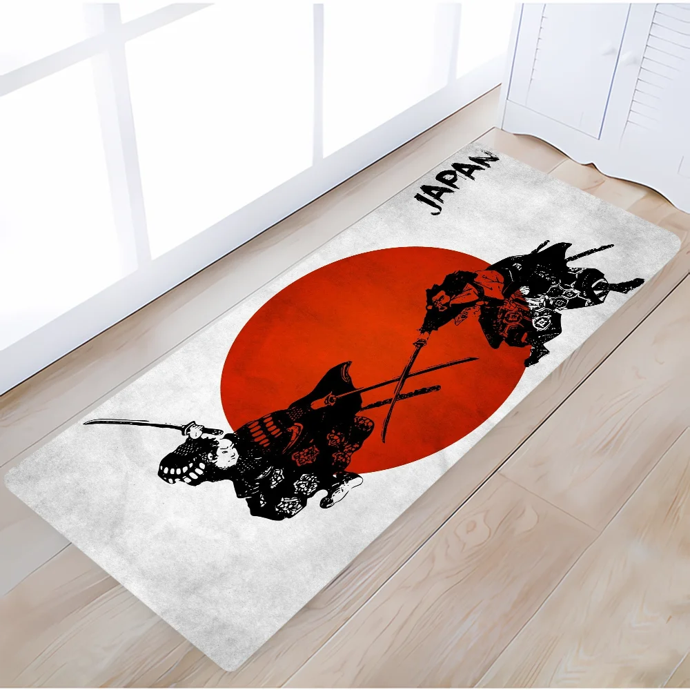 Japanese Samurai Carpet for Kitchen Rug Mat Outdoor Doormat Entrance Door House Things to the Room Decoration Items Custom Home