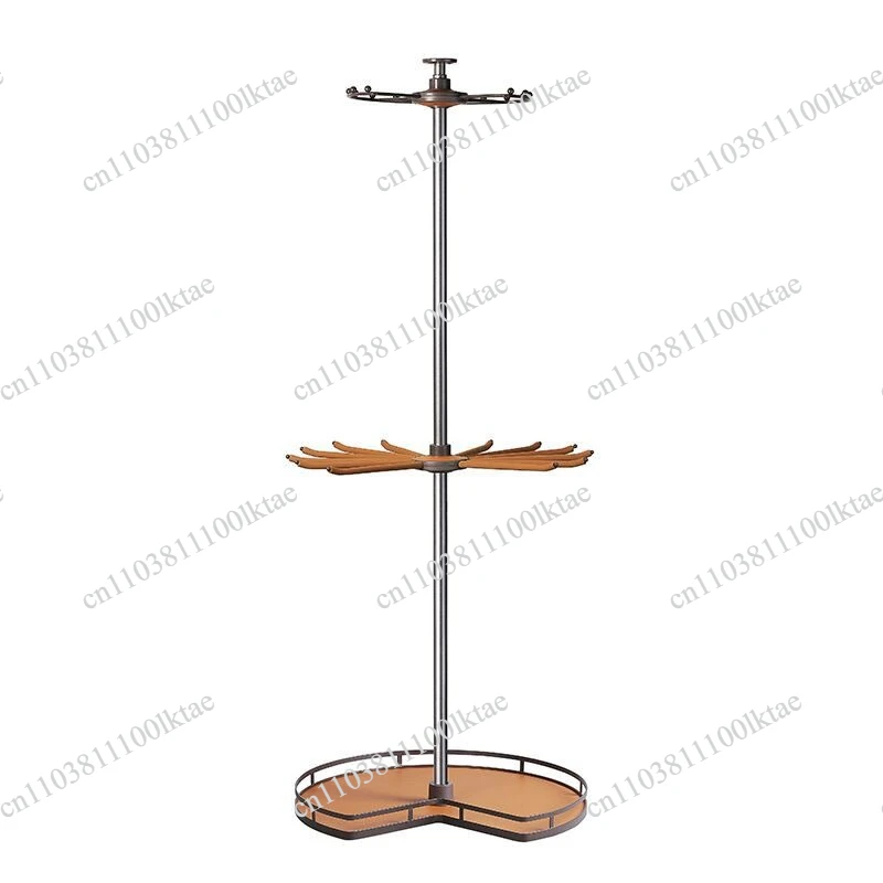 Wardrobe Rotating  Three-layer Corner Hanger for Storing Hardware Inside Household Cabinets, 360-degree Rotating Hanger