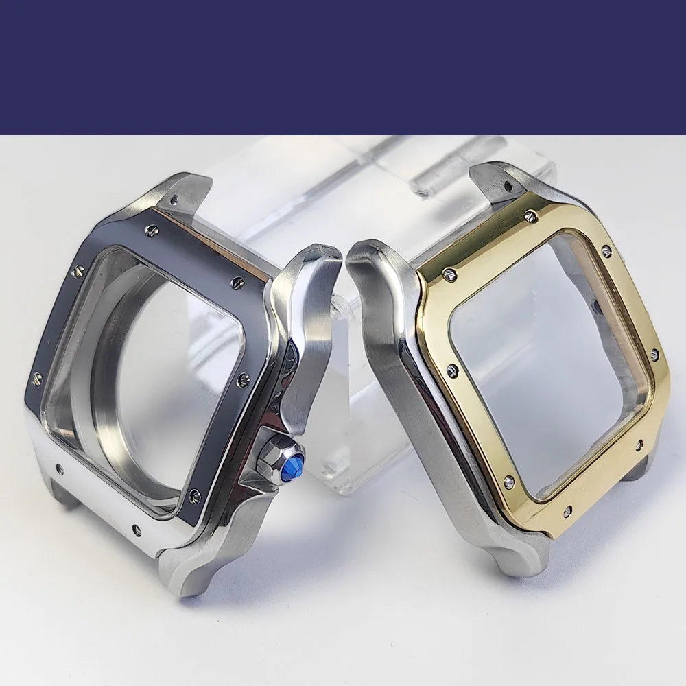 38 مللي متر مربع حالة 316L حاوية من الفولاذ المقاوم للصدأ ل NH34 NH35 ساعة يد تعمل بالحركة الأوتوماتيكية إصلاح وتعديل أجزاء