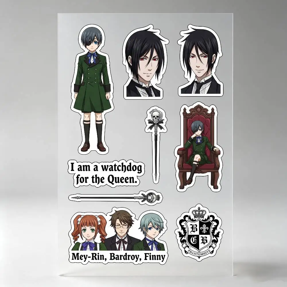Cartoon Anime Black Butler Stickers Auto Body Bumper Windows Motorcycle Laptop Walls Vinyl Decal Car Tuning Accessories