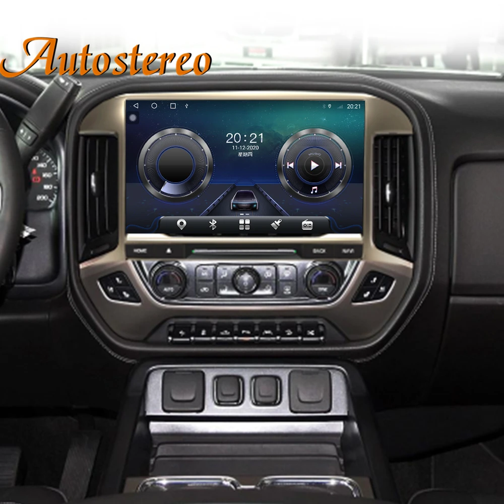 12.3 Inch Auto Stereo For Chevrolet Silverado 2014-2019 Android 10 6+128 Multimedia Player Car Navigation Radio Tape Recorder 4G