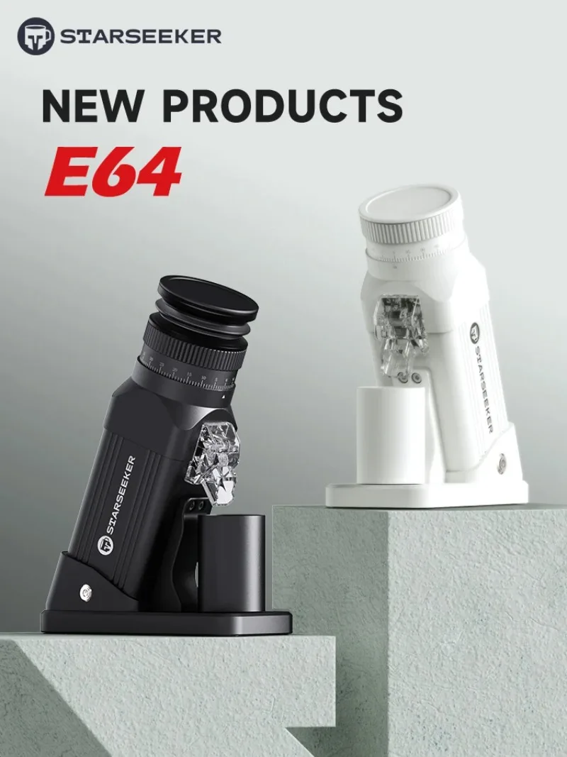 

【Best Choice】STARSEEKER E64 Electric Coffee Grinder 64MM Espresso Titanium Flat burr Stepless Fineness Adjustment Home Bean Grin