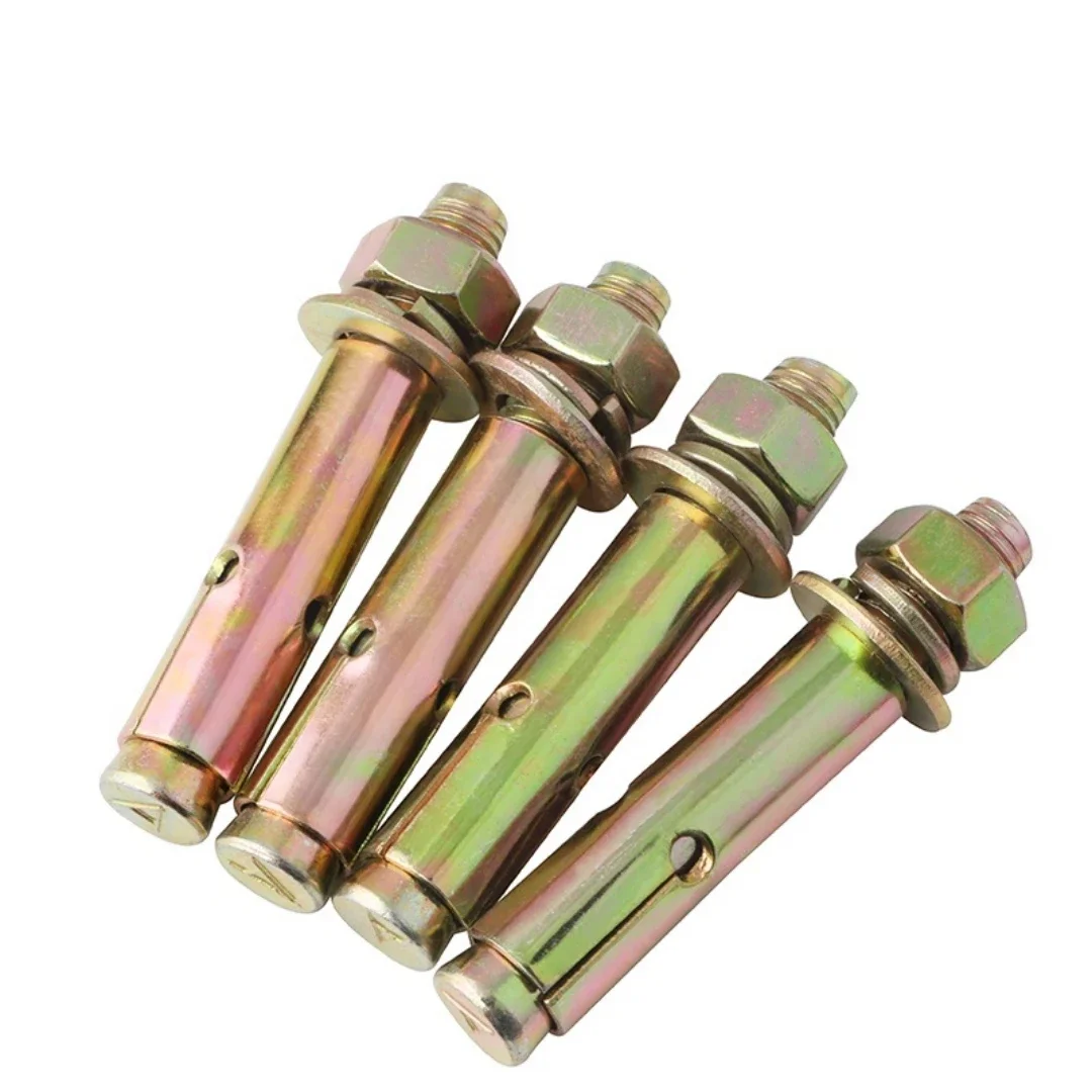 M6 M8 M10 M12 M14 M16 M18 M20 baut ekspansi tugas berat jangkar kuning seng berlapis baut tetap lengan jangkar untuk beton