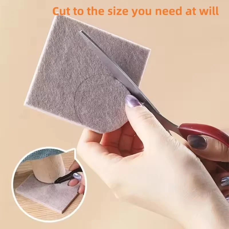 Felt Chair Leg Pads 3mm Thick Table Furniture Floor Scratch Protector Mat Mute Non-slip Self Adhesive DIY Furniture Accessories