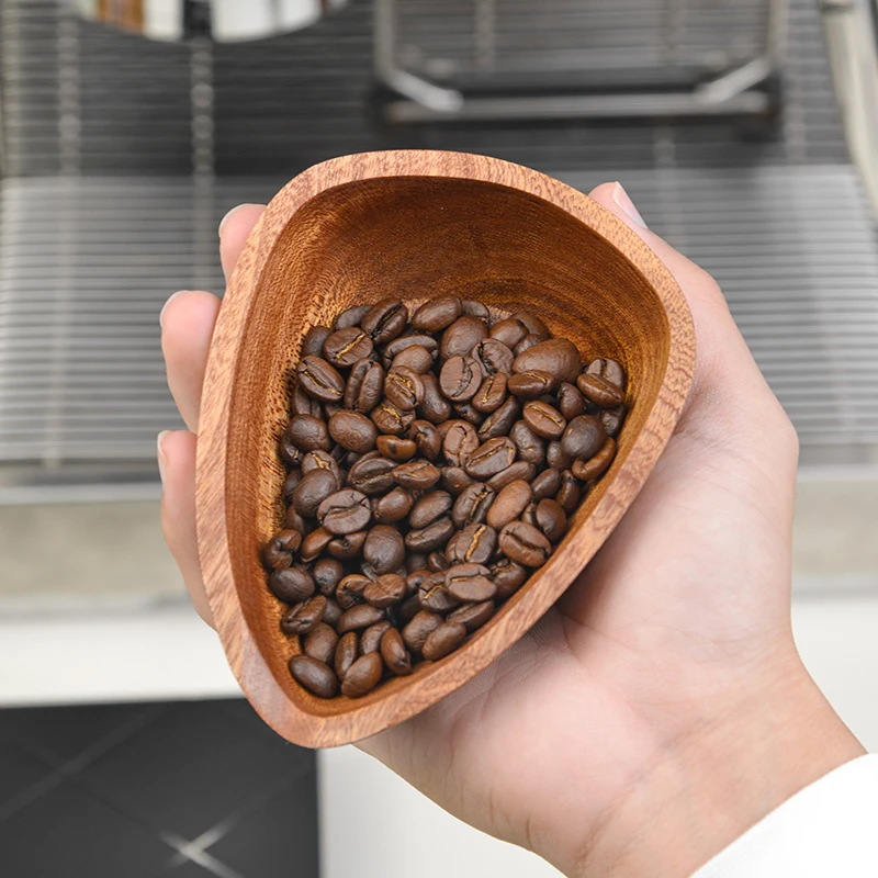 Coffee Beans Dose Trays Wooden Coffee Bean Measuring Bowl Dosing Cup Weighing Plate Coffee Dosing Vessel Espresso Accessories