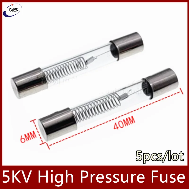 5pcs 5KV 0.6A 0.65A 0.7A 0.75A 0.8A 0.85A 0.9A 1A 6*40MM High Voltage Fuse for Microwave Ovens Universal Fuse