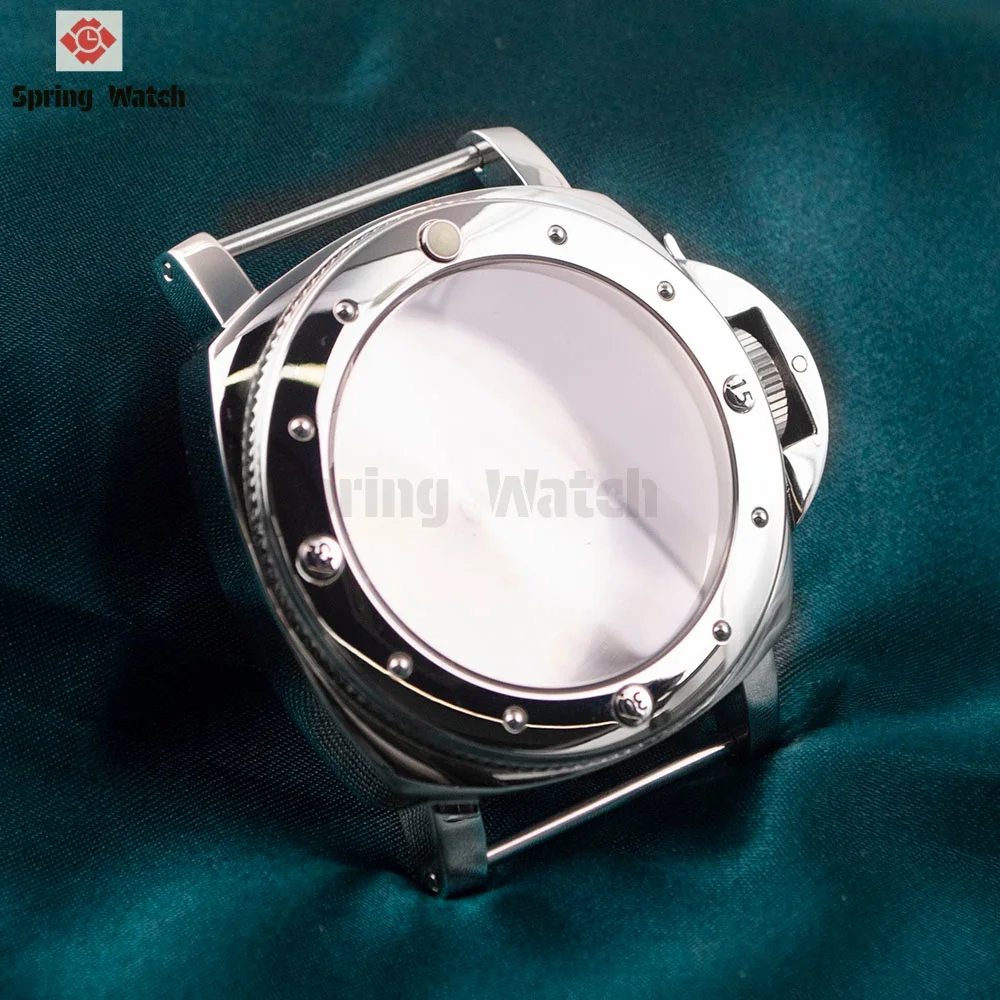 High Quality 44mm Watch Case Vintage Case Stainless Steel Waterproof for ETA6497/6498/ST3600 Movement PAM 208 Watch Case