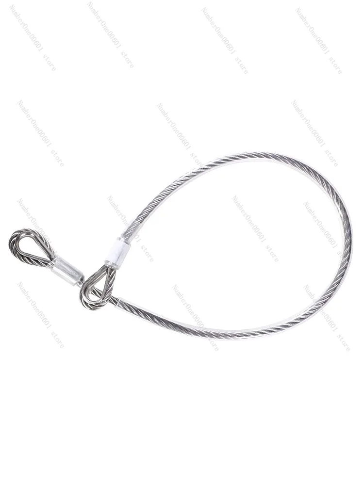 8 10mm Steel Cable Anchor Point Stainless Steel Wire Rope Aerial Work Rescue Electrician Connection Auxiliary Belt