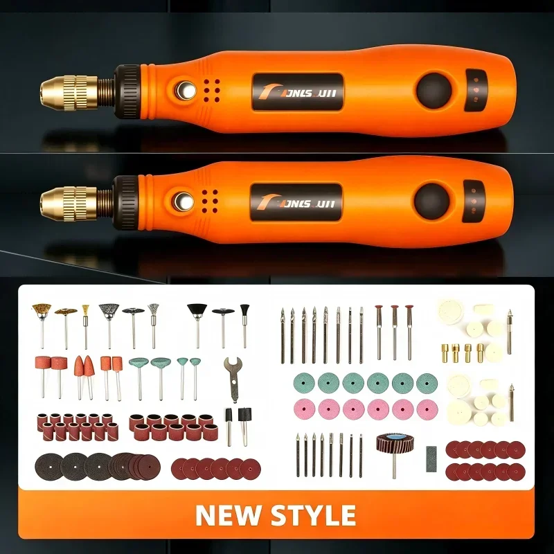 TUNGFULL Cordless Mini Rotary Tool USB Rechargeable Electric Drill Pen 3 Speed Grinder for Polishing Engraving Drilling Cutting