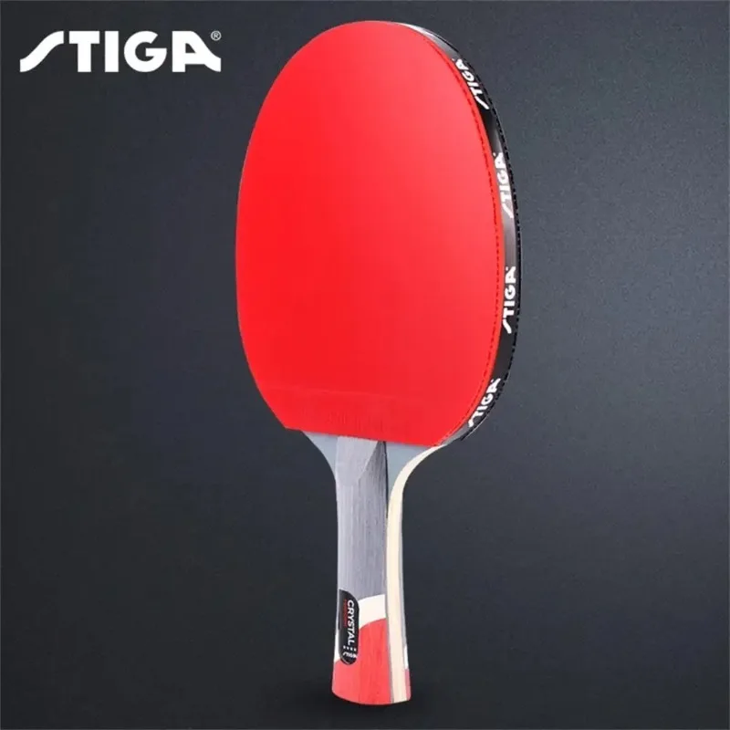 STIGA 4 stars Rubber Table Tennis Paddle, Professional Pingpong Racket with Case 173g 4 star