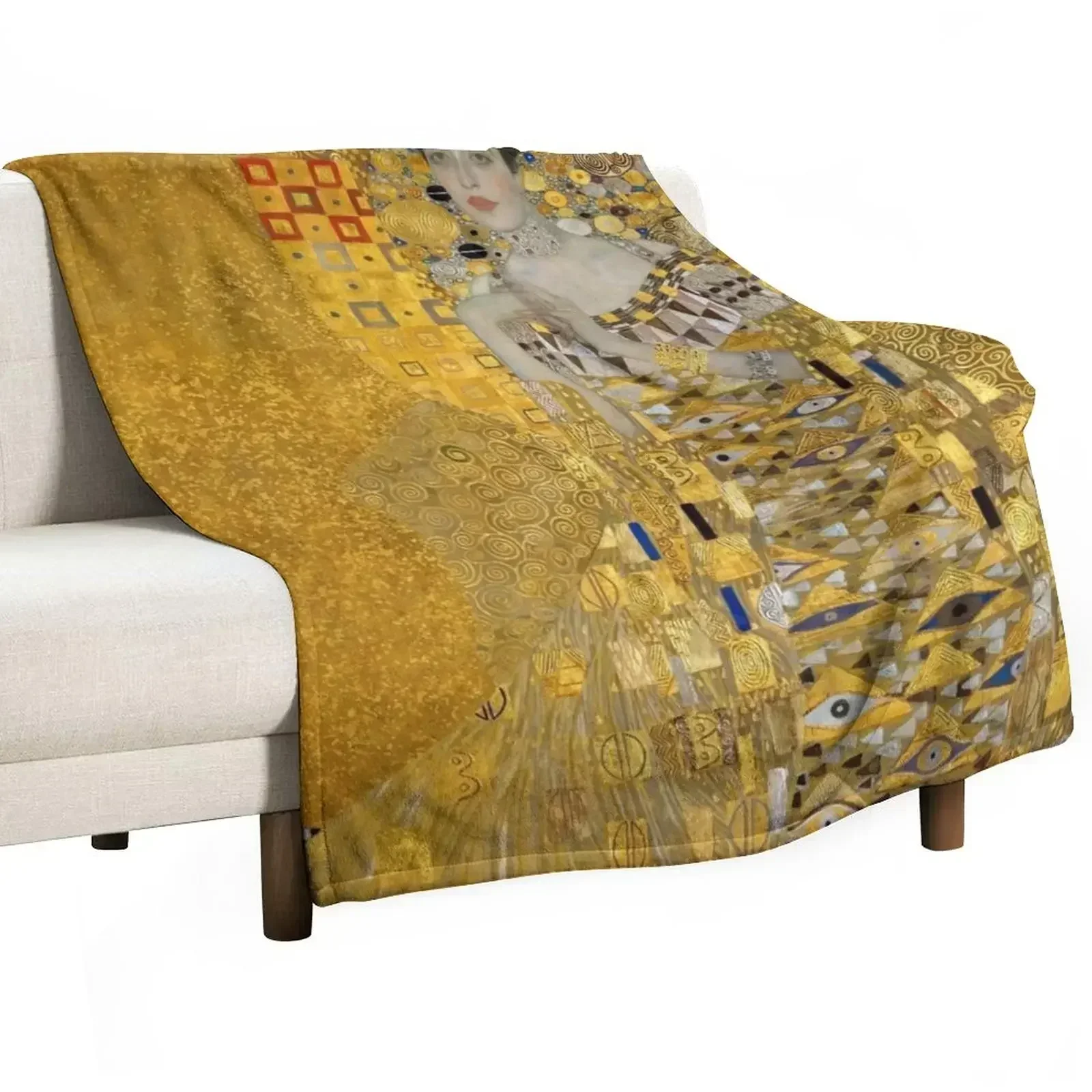 Gustav Klimt - Portrait of Adele Bloch-Bauer Throw Blanket christmas gifts Sofa Throw Bed linens Blankets