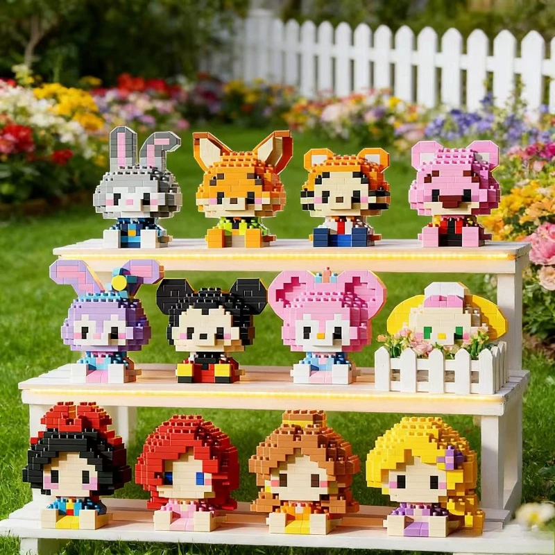 Cute Mini Cartoon Figurine Building Block Toy Assembly, Micro Particle Building Block, Children's Puzzle Toy Ornament Kids Gift