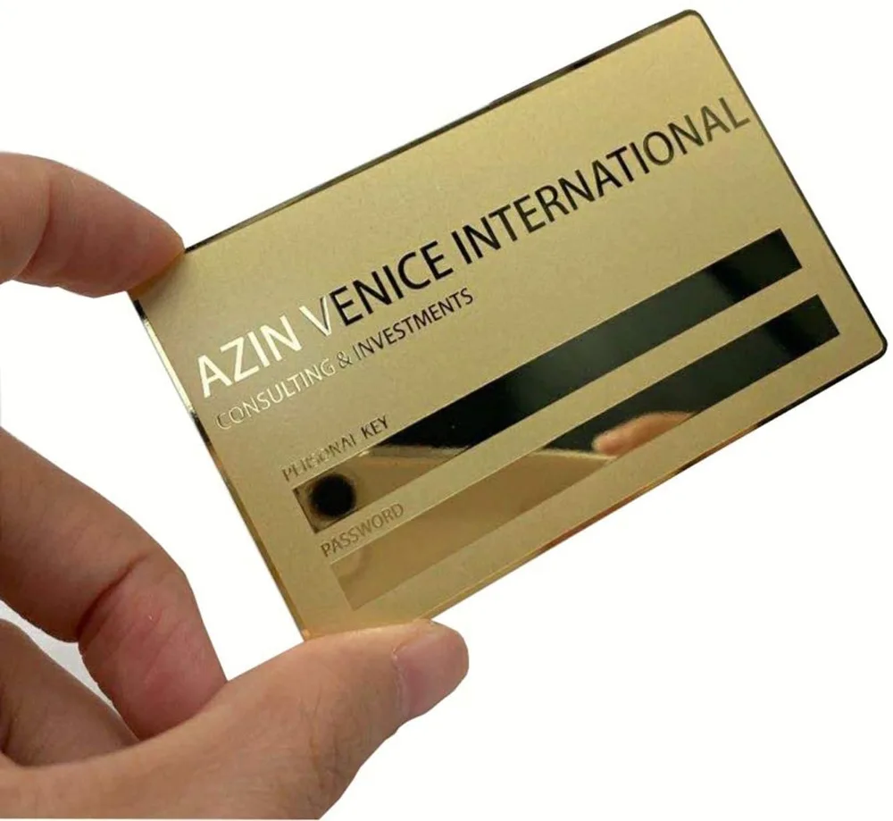 Customized inquiry Personalized Custom Black Matt Engraved Color Filling Metal Business Card