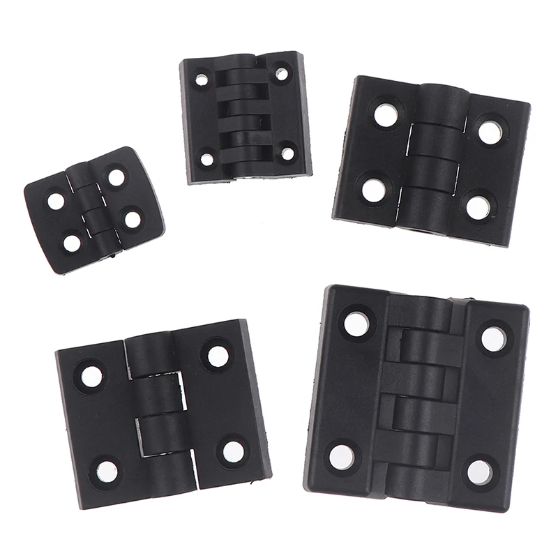 Bisagras pequeñas de plástico negro, rodamiento de puerta, bisagra ABS, 1 piezas