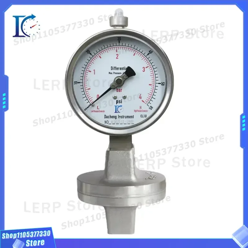 Very good quality High Static Differential Pressure Gauge Stainless Steel Construction IP65 Protection Customizable Hydraulic