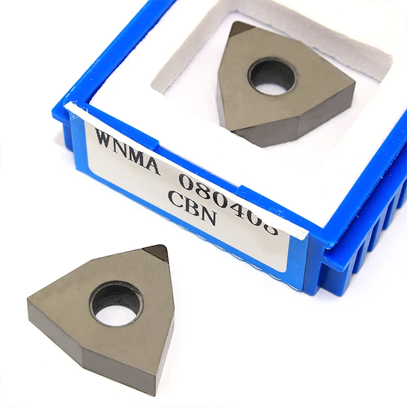 Herramienta de torneado externo WNMA 080408 CNC, insertos de diamante PCD CBN, 2 piezas, WNMA080408