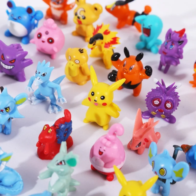 PVCのポケモンアクションフィギュア,2〜5cm, 144ユニット