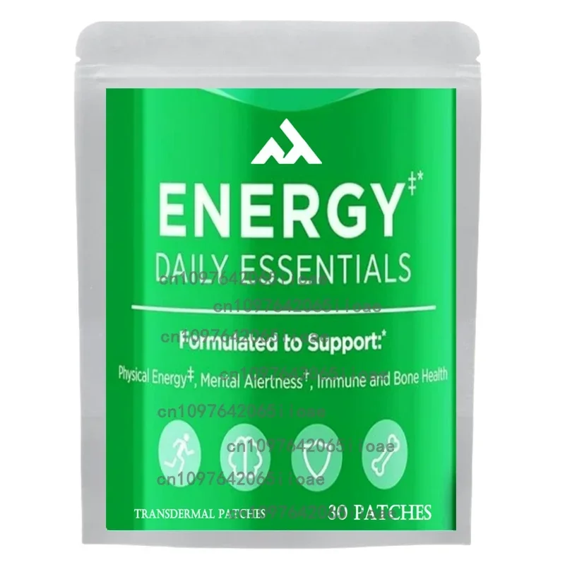 

30 Patches Energy Transdermal Patches Supports Energy with B5 and B3 All Natural Vitamins & Mineral Patch
