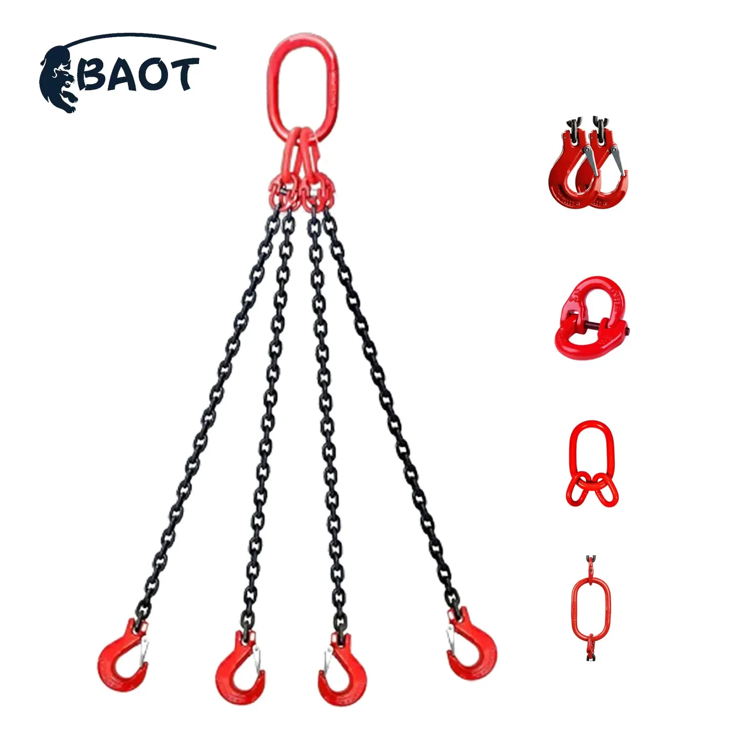 

Hardware Rigging Four Legs Alloy Steel Chain Sling For Lifting Rigging Chain Sling