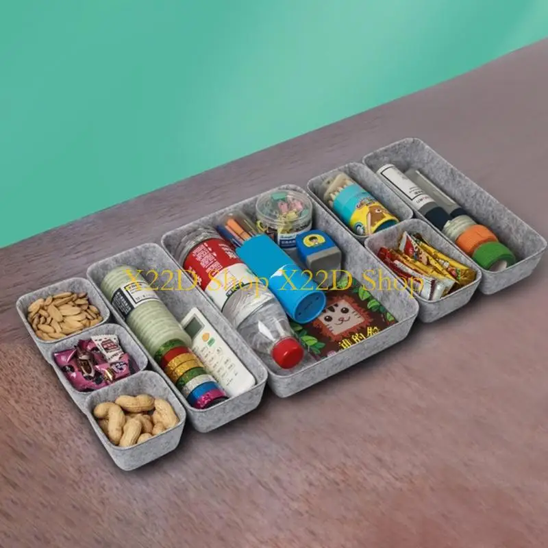 X22D User Friendly Polyester Felt Jewelry Storage Box With Drawer Design