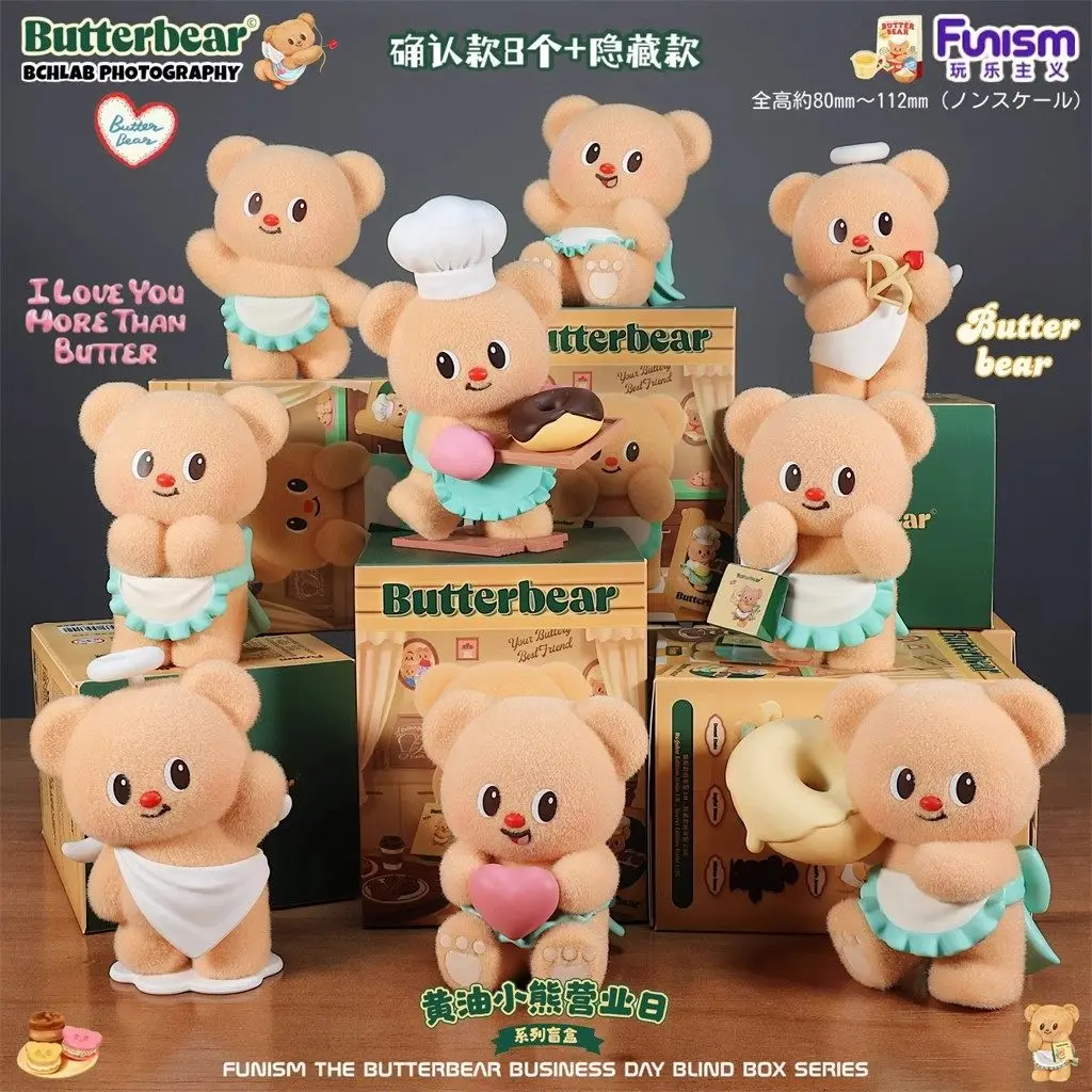 

Funism Butter bear Dessert House Opening Day Mystery Blind Box Gifts Toy Model Anime Figures Collect Ornaments