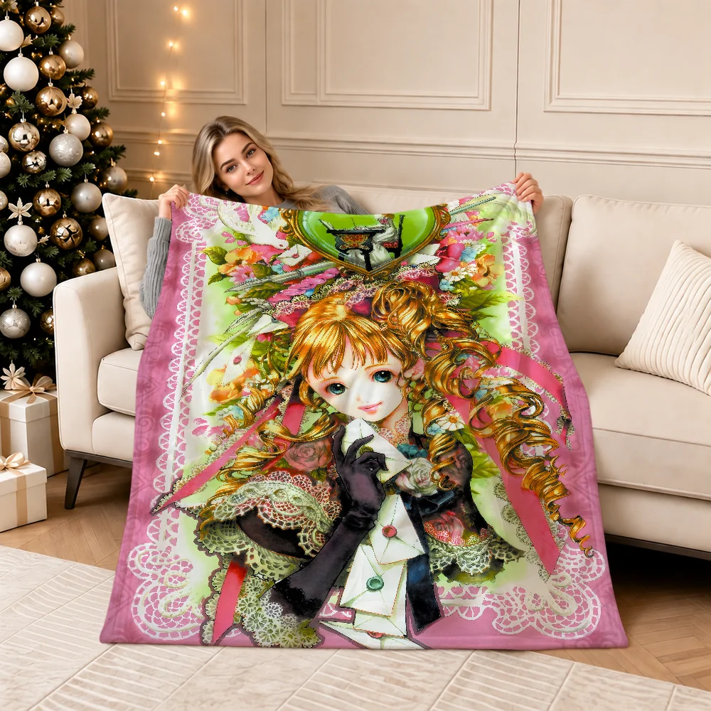 Baroque Rococo Style Art Nao Tsukiji Warm Soft Plush Blanket For Sofa Living Room Nap Home Bedroom Travel Gift Flannel Pet Hogar
