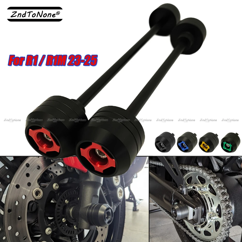 

Front Rear Axle Wheel Fork Sliders Protector For YAMAHA YZF R1 / R1M 2023 2024 2025 Motorcycle Left Right Fall Crash Guard Pads