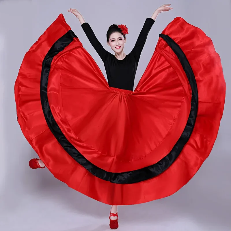 1 pz/lotto donna moda danza del ventre gonna lunga signora flamenco performance gonna
