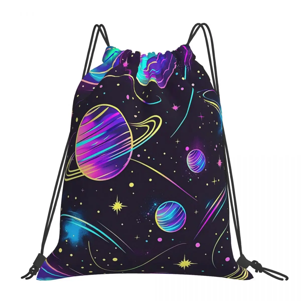 

Рюкзаки с рисунком космического космоса Galaxy, повседневные портативные сумки на шнурке, карманная сумка для хранения, сумки для книг для студентов-путешествий