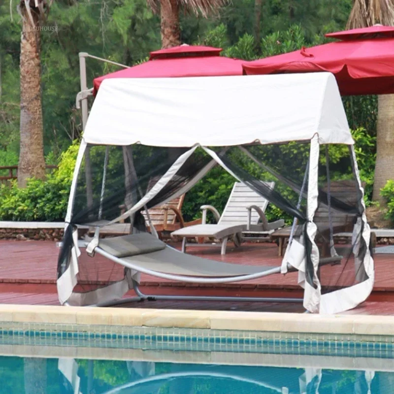 

Outdoor Hammocks Rocking Chair Iron Swings Outdoor Balcony Garden Swings Courtyard Open-air Tent Outdoor Hammock Anti-rollover A