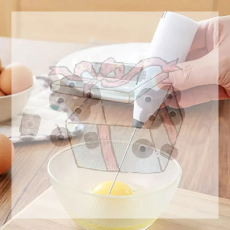 Portable Electric Handheld Egg Whisk With High Speed Mixing And Ergonomic Handle Perfect For Home Kitchen Baking Coffee Making