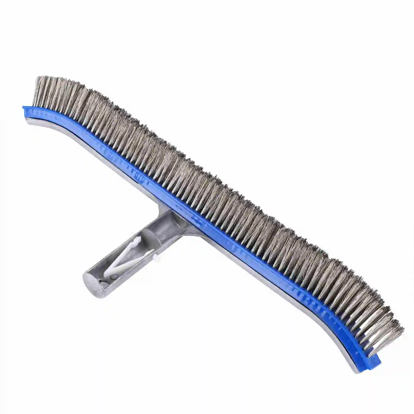 18in Swimming Pool Cleaning Brush Aluminium Stainless Steel Multifunction Bottom Walls Cleaning Supplies for Pond Spa Hot Spring