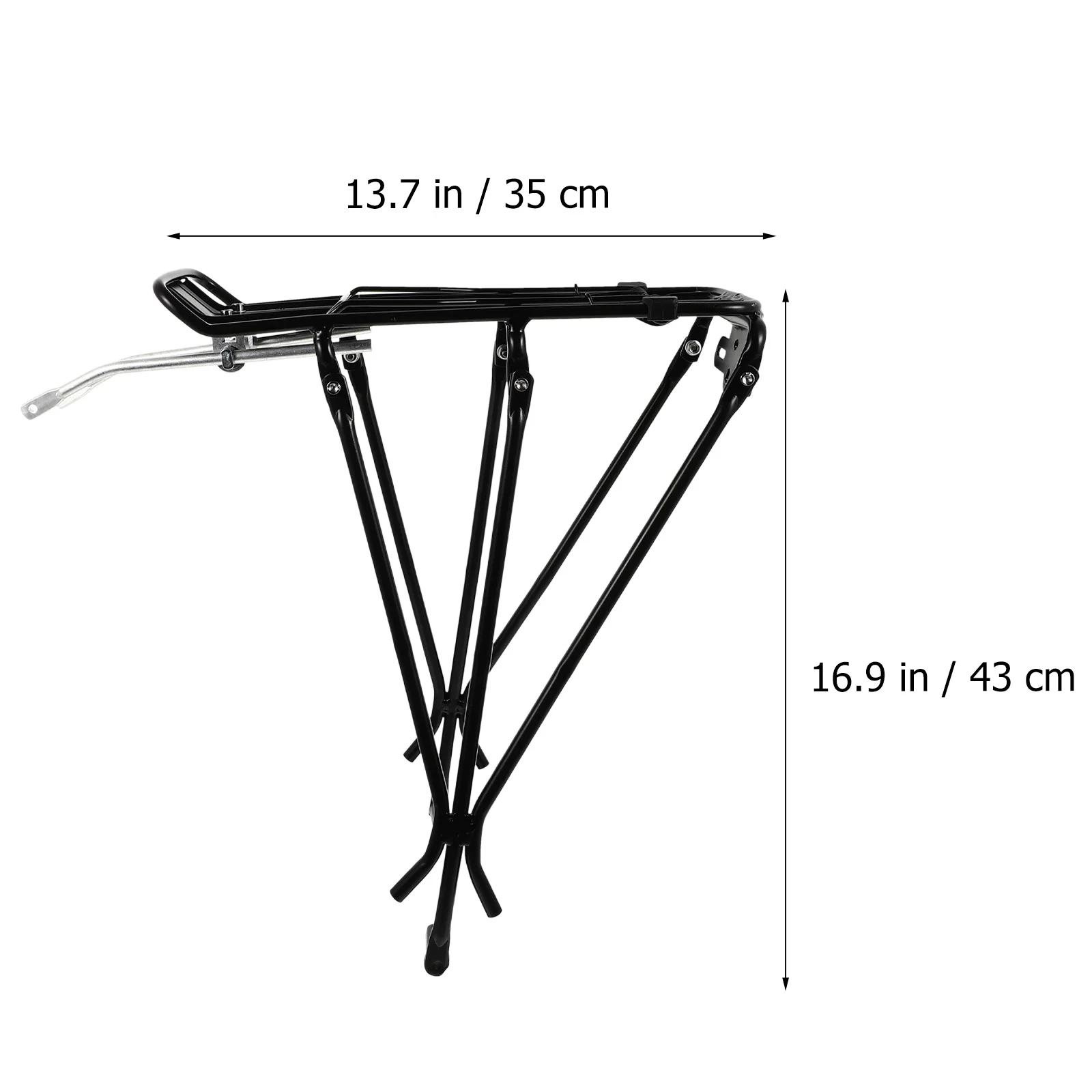 1 個自転車リアカーゴラック黒合金リアシートラック軽量耐久性のあるマウンテンバイク荷物キャリア強力な積載能力