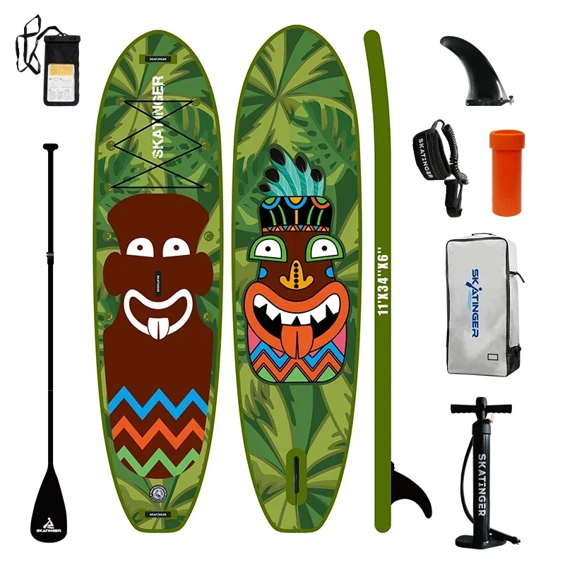 SKATINGER Wholesale Wakeboard 11' Inflatable Sup Board Stand Up Paddle Board Waterplay Surfing Surfboard