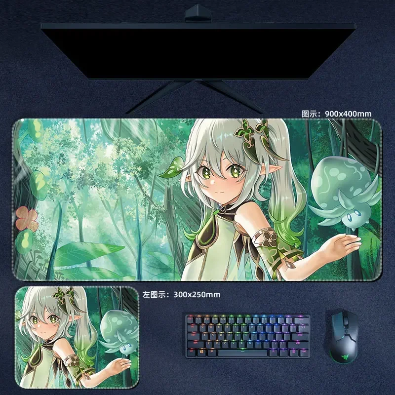 Game Anime Mousepads Natural Rubber Two-dimensional Mousemats Kawaii Loli Anime Computer Gamer Accessories Table Mat 900X400MM