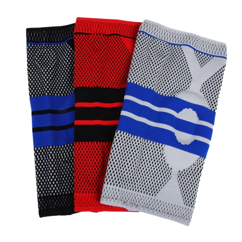 

1Pcs Sports Knee Pads Spring Knitted Silicone Knee Pads Cycling Knee Pads Summer Outdoor Sporting Goods