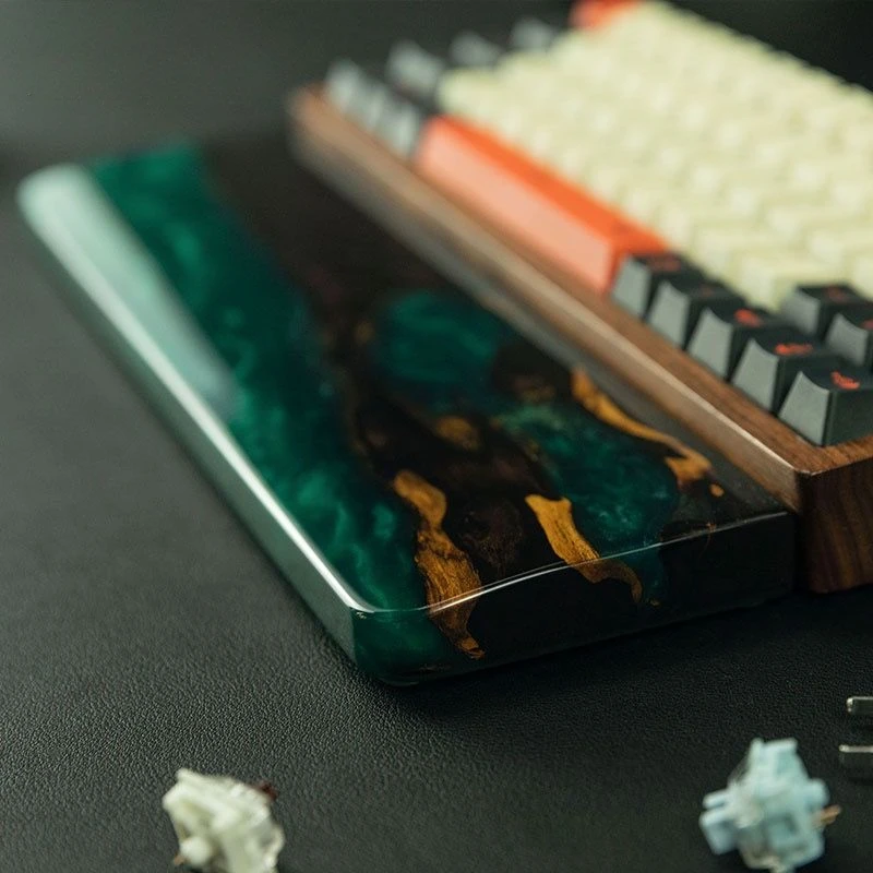 

Подставка под запястье с клавиатурой из массива дерева, эргономичная мягкая удобная подставка для рук из красного сандалового дерева для дома, игр, офиса