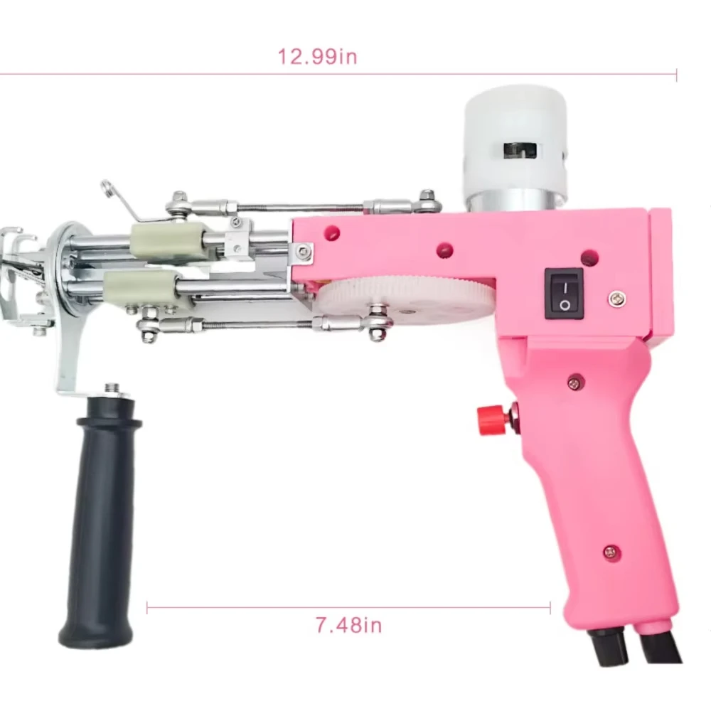 2 In 1 Tufting Gun Cut Loop Rug Machine Electric Carpet Tufting Gun Handheld Dual Use High Speed Weaving Flocking Machine