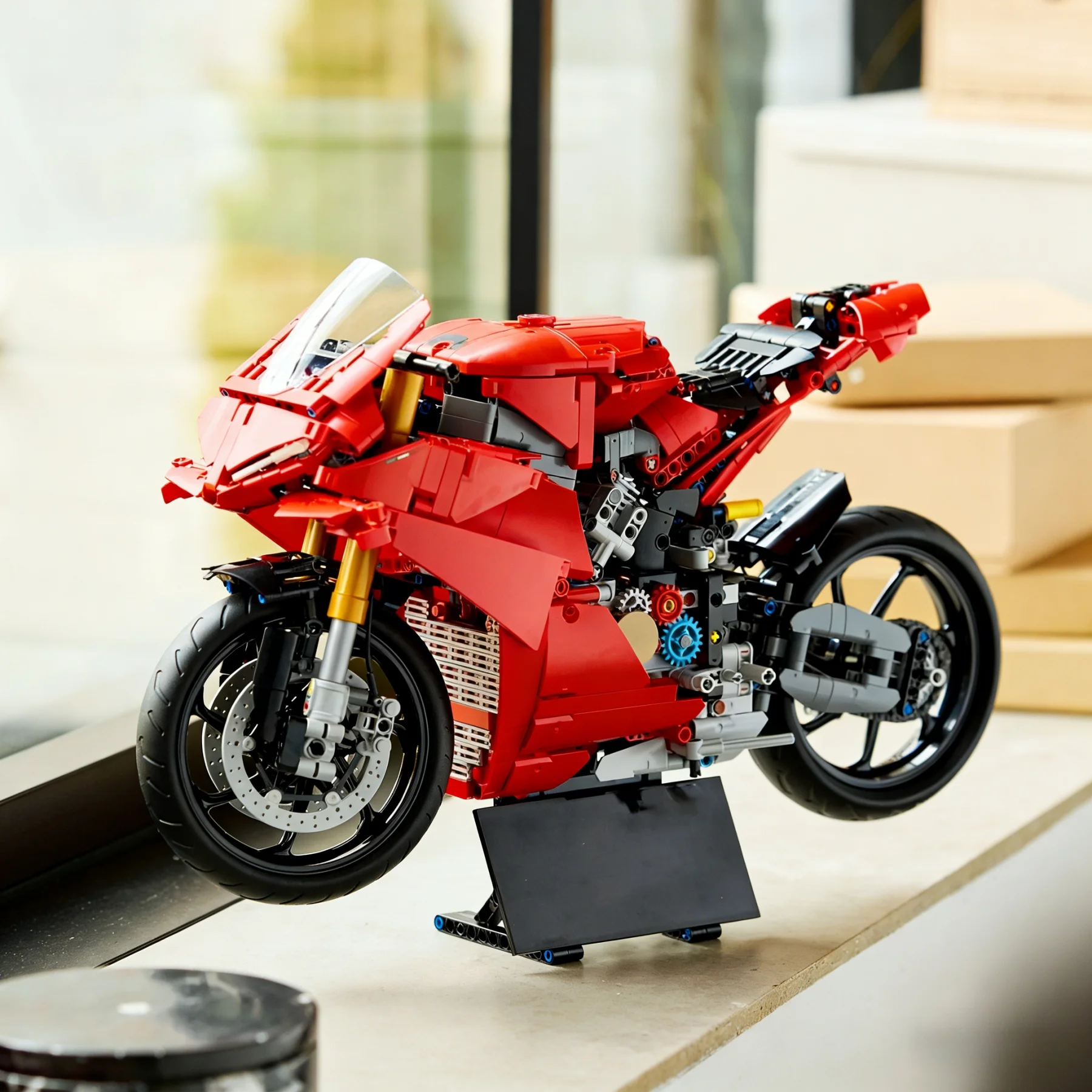 

Technical difficulty motorcycle component model building block mechanical group suitable for birthday gift 42202