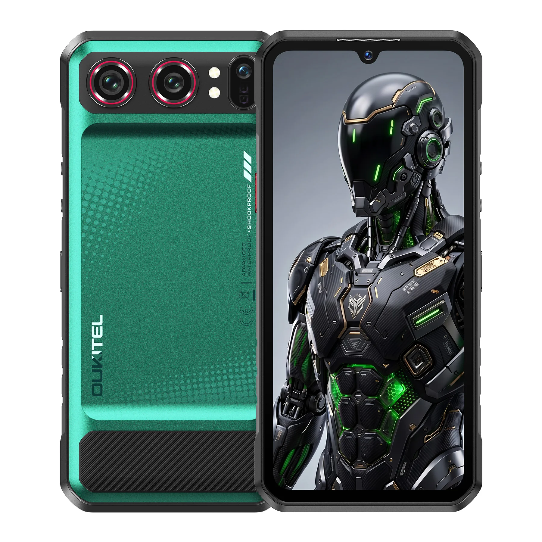 OUKITEL WP68 Air 5G robuuste smartphone, Dimensity 7025, 36GB(12+24) RAM 512GB ROM, 8000mAh silicium-carbon batterij, 45W snelladen, 6.88" 120Hz display, 64MP camera, NFC, IP68 IP69K MIL‑STD‑810H,