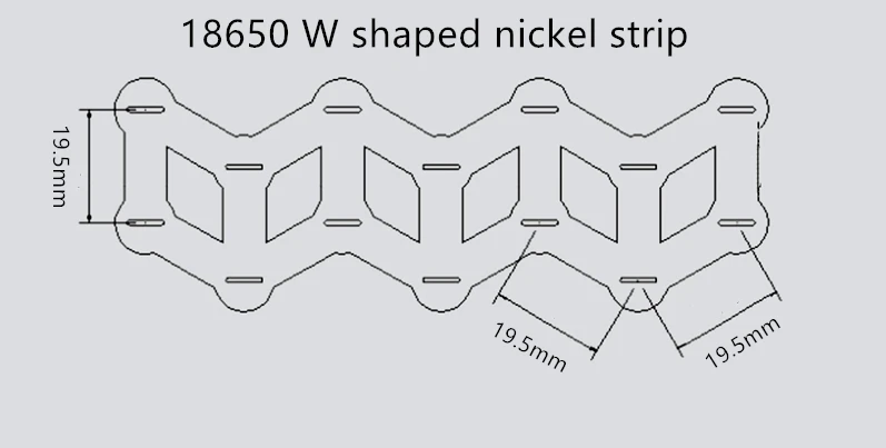 18650- und 21700-Batterie, 2P, gewellter Nickelstreifen, Nickelblech, W-Typ, Nickelstreifenspule, 2 Einheiten, W-Typ – Detail 10