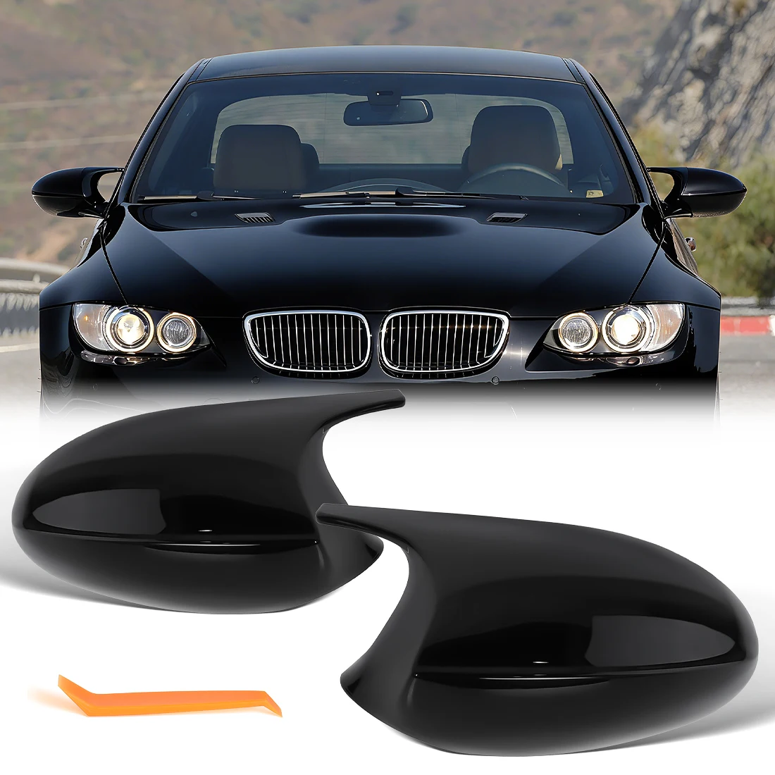 

Mirror Caps For BMW E90 E91 2005-2007 E92 E93 2006-2009 M3 Style E80 E81 E87 Car Side Door Rearview Side Mirror Cover Frame