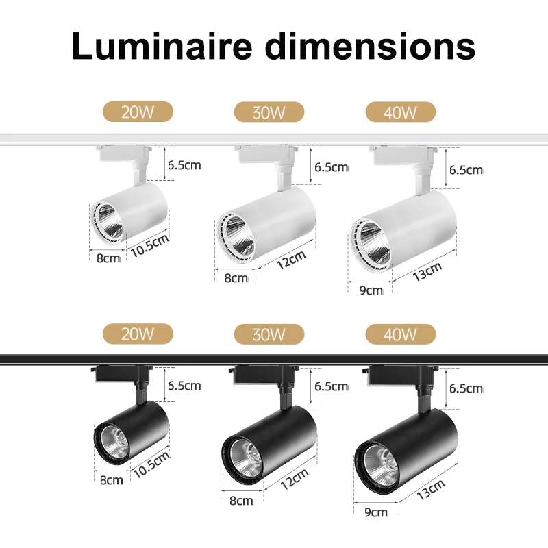 Ganze Set 220V Led Schiene Leuchte Schiene Beleuchtung System 20/40W COB Decke Schiene Lampe für Bekleidungsgeschäft Wohnzimmer Hause