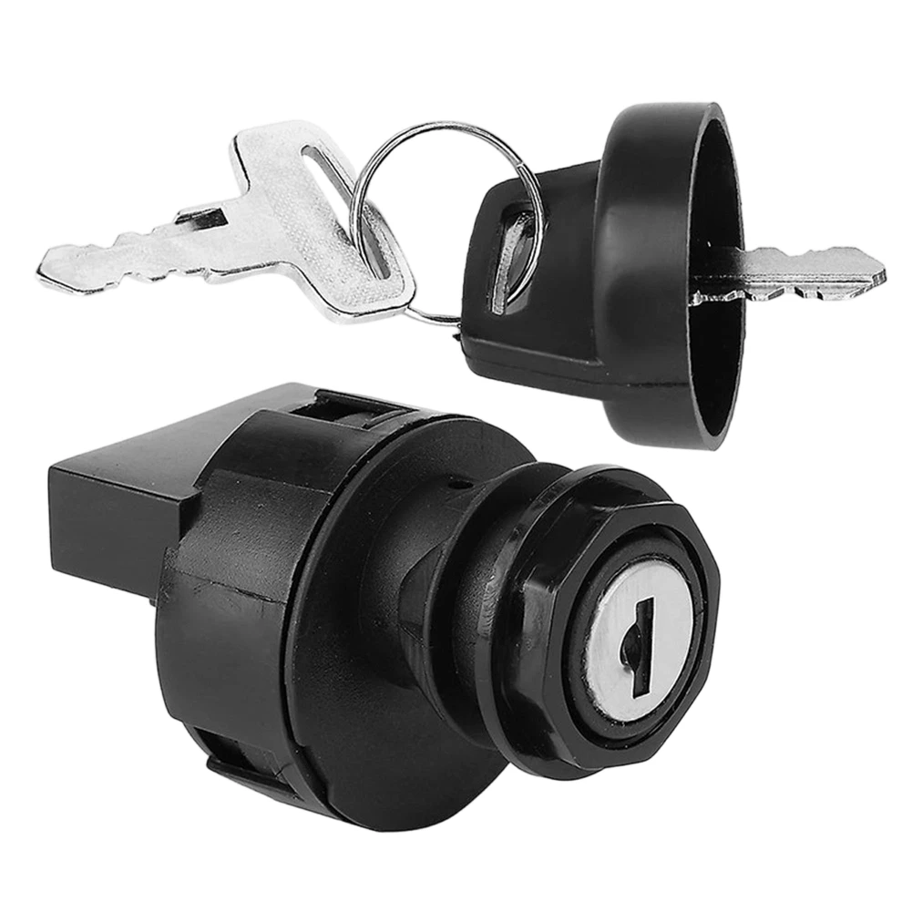 OEM Replacement Color Black Ignition Key Switch Vibration Resistant Fits 2001-2018 Models 3 Position OFF-ON-START