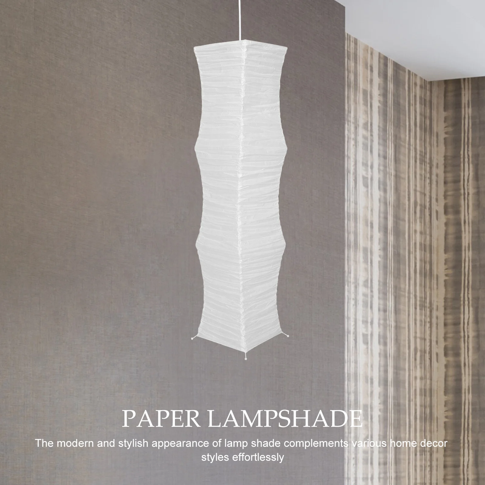 

Foldable Paper Shade Replacement Japanese Style Modern Minimalist Light Decor Soft Cozy Light Easy Install Portable Home