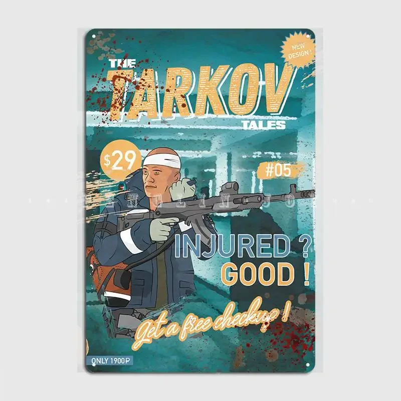 Tarkov Tales Sanitar V2 Poster Metal Plaque Cinema Kitchen Bar Cave Classic Plaques Tin Sign Poster