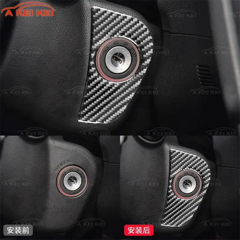 Carbon Fiber Start Switch Trim For Subaru Forester XV Crosstrek WRX STI 2015-2019